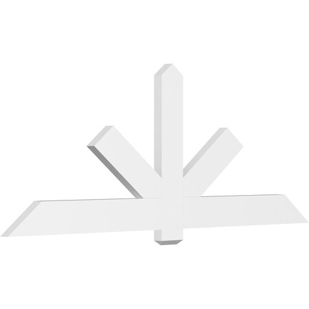 Ekena Millwork Kennewick Architectural Grade PVC Gable Bracket, 84"W x 31 1/2"H x 2"D x 6"F, 9/12 Pitch GBP084X32X0206KEN00